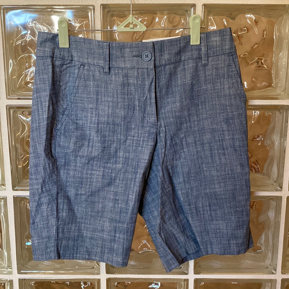 Loft outlet chambray bermuda shorts